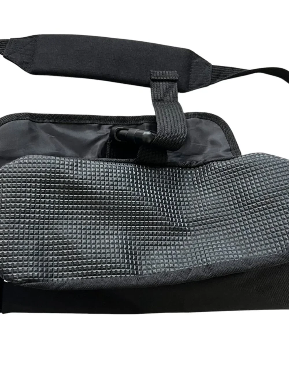 HBO messenger bag black nylon work laptop shoulder travel
